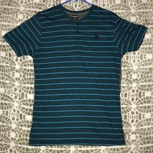 blue striped t-shirt